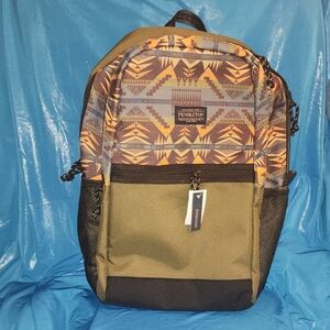 Pendleton Men's Backpack with Blue and Orange Pattern